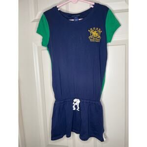Ralph Lauren Girl's Cotton Elastic Waist Green Blue Swim Beach Pool Tunic